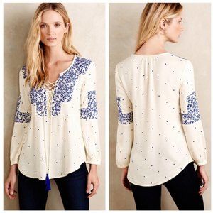 Anthropologie Vanessa Virginia Peasant Top